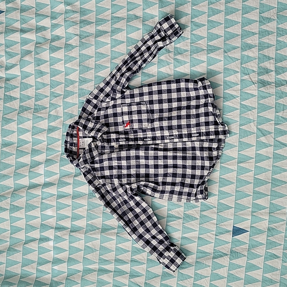 Carter's Blue Gingham Button Down Shirt 18m